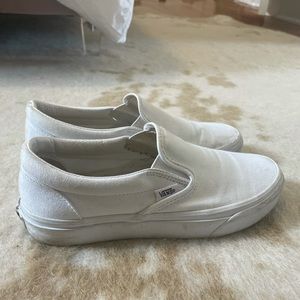 White Slip On Vans